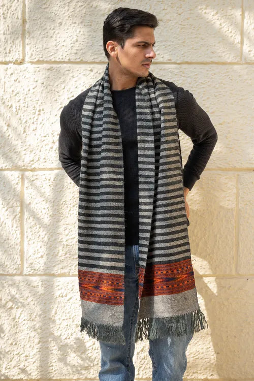 The ICH Light & Warm Himachal Muffler - Fog & Flint Trail