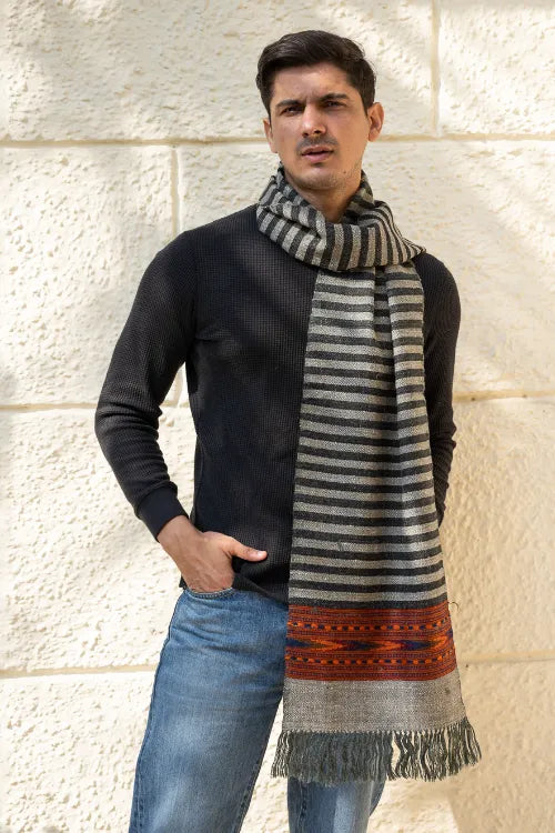 The ICH Light & Warm Himachal Muffler - Fog & Flint Trail