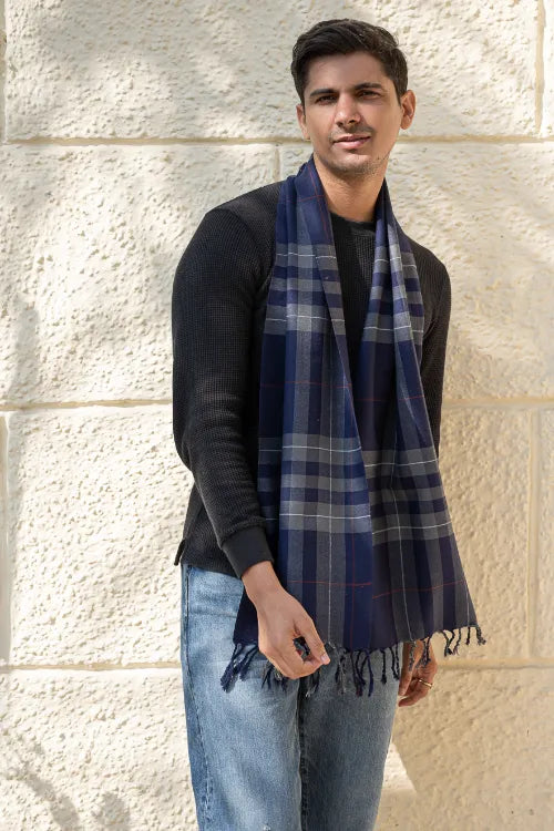 The ICH Light & Warm Merino Wool Stole - Inkstone