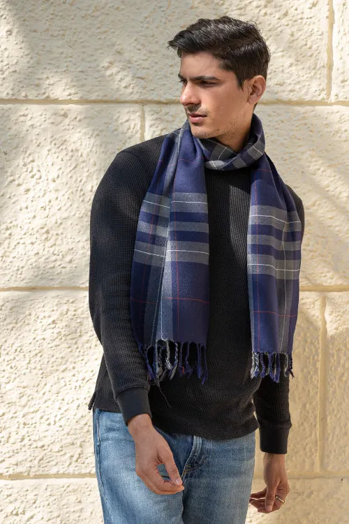 The ICH Light & Warm Merino Wool Stole - Inkstone