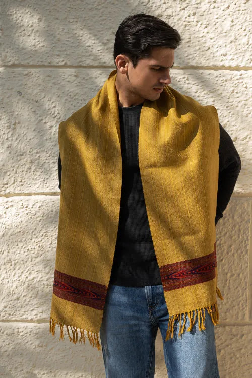 The ICH Light & Warm Himachal Muffler - Ochre Trail