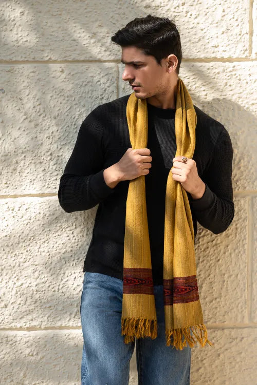 The ICH Light & Warm Himachal Muffler - Ochre Trail