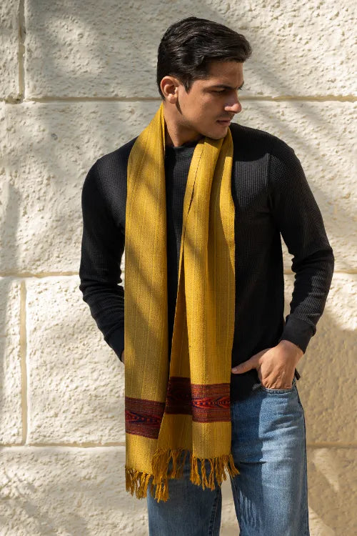 The ICH Light & Warm Himachal Muffler - Ochre Trail