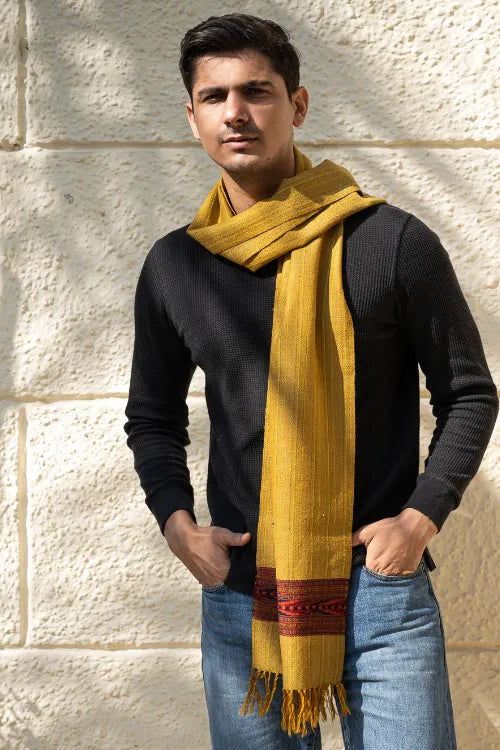 The ICH Light & Warm Himachal Muffler - Ochre Trail