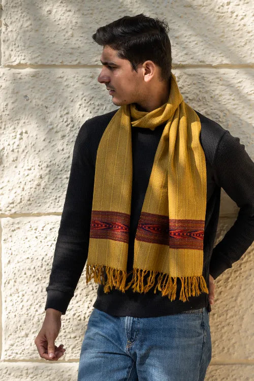 The ICH Light & Warm Himachal Muffler - Ochre Trail