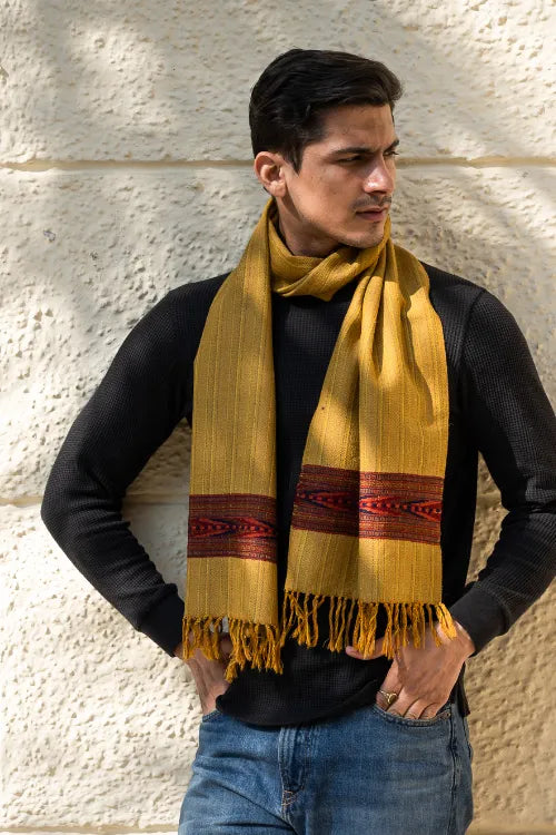 The ICH Light & Warm Himachal Muffler - Ochre Trail