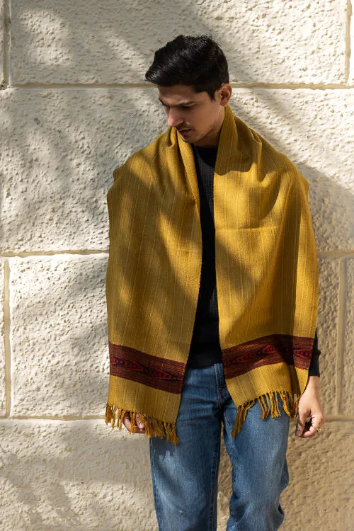 The ICH Light & Warm Himachal Muffler - Ochre Trail