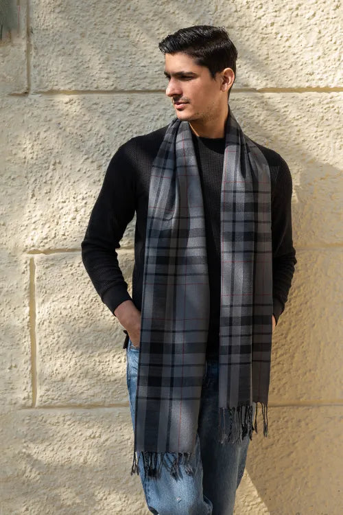 The ICH Light & Warm Merino Wool Muffler - Ashstone