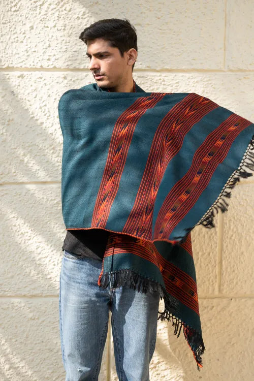 The ICH Light & Warm Himachal Stole - Sea Moss