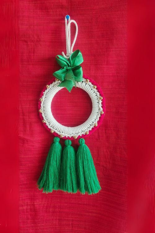 Whe Wreath And Bunting Christmas Charms Combo Of 2