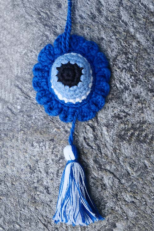 Himalayan Blooms Hand Made Crochet Soft Toys -  Evil Eye Single Bunting