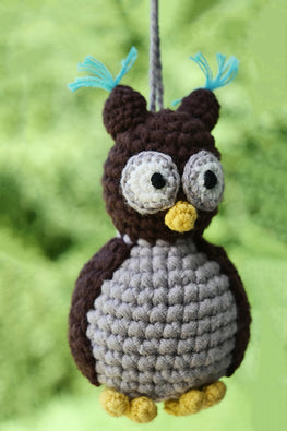 Himalayan Blooms Hand Made Crochet Soft Toys - Standing Owl