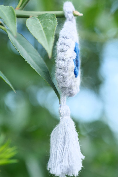 Himalayan Blooms Hand Made Crochet Soft Toys - Evil Eye Keychain