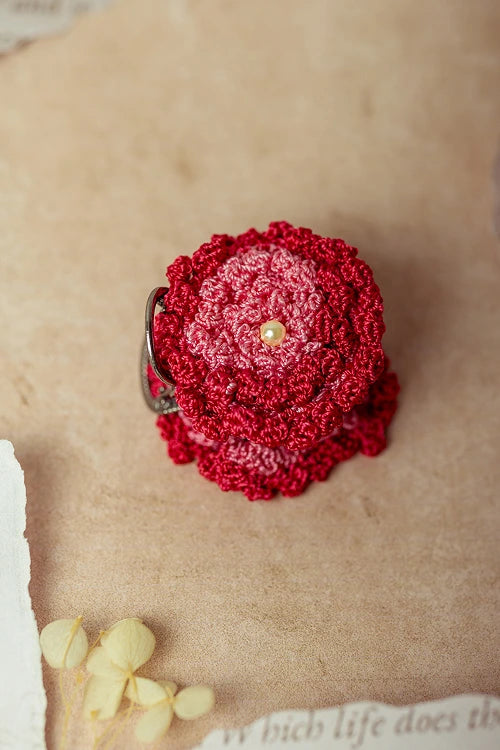 Samoolam Guncha Red Peony - Hair Clutch