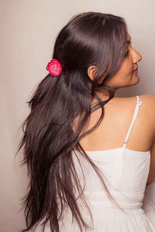 Samoolam Guncha Red Peony - Hair Clutch