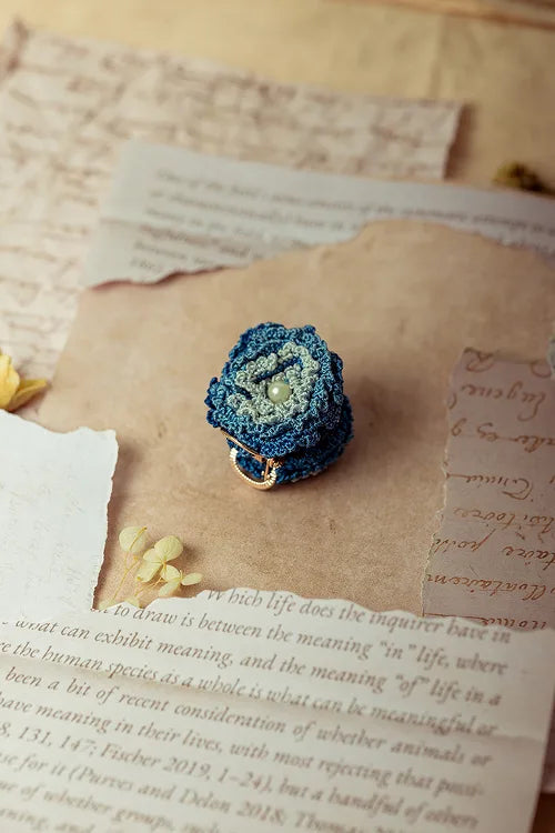 Samoolam Guncha Blue Peony - Hair Clutch