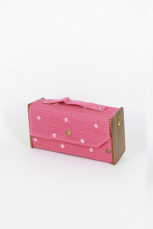 Lukka Chuppi Mauve & Slate Round Clutch - Changeable Sleeve
