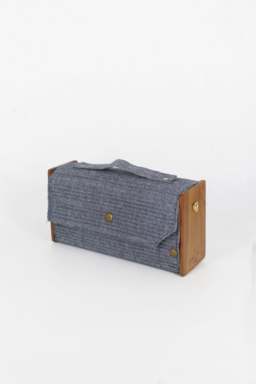 Lukka Chuppi Mauve & Slate Round Clutch - Changeable Sleeve