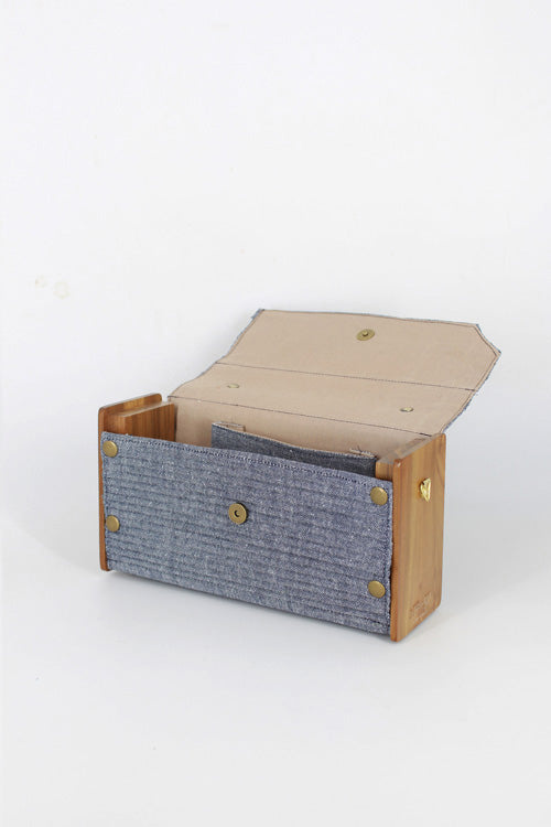 Lukka Chuppi Mauve & Slate Round Clutch - Changeable Sleeve