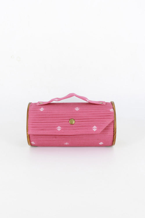 Lukka Chuppi Mauve & Slate Round Clutch - Changeable Sleeve