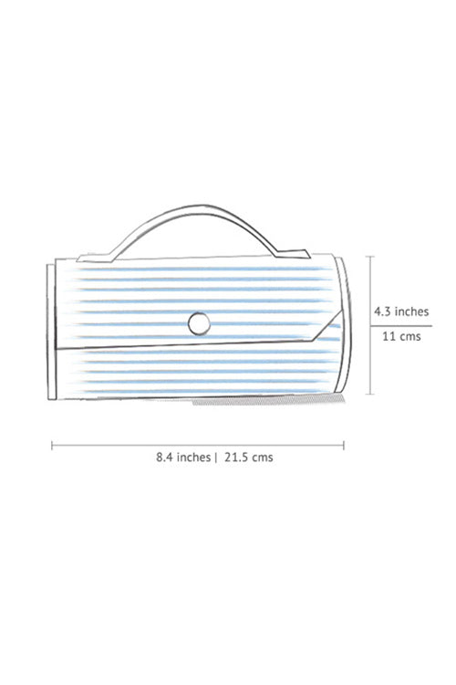Lukka Chuppi Mauve & Slate Round Clutch - Changeable Sleeve