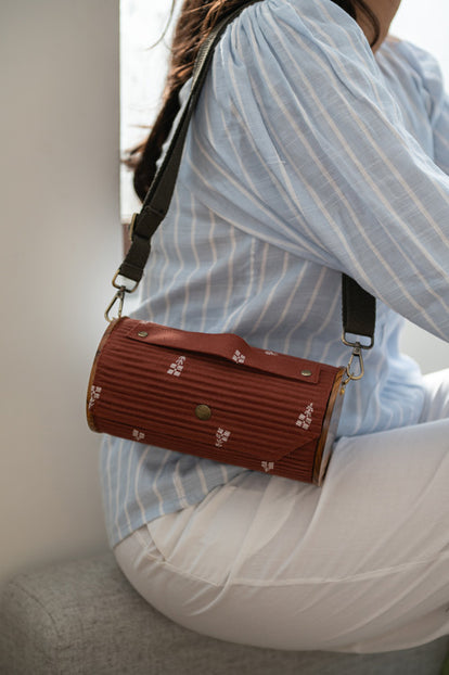 Lukka Chuppi Oat & Cocoa Round Clutch - Changeable Sleeve