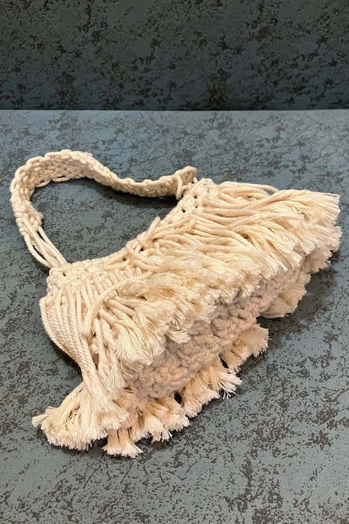 House Of Macrame "Freya" Hand-Bag - Off White
