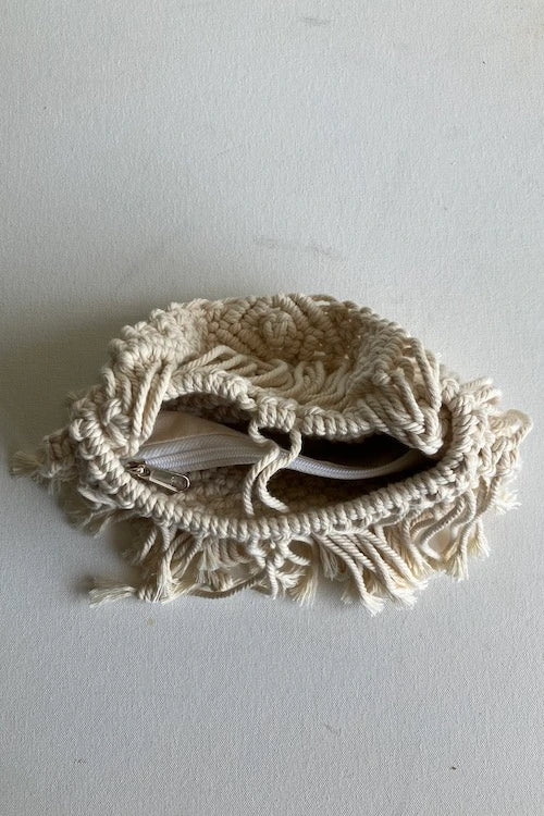House Of Macrame "Freya" Hand-Bag - Off White