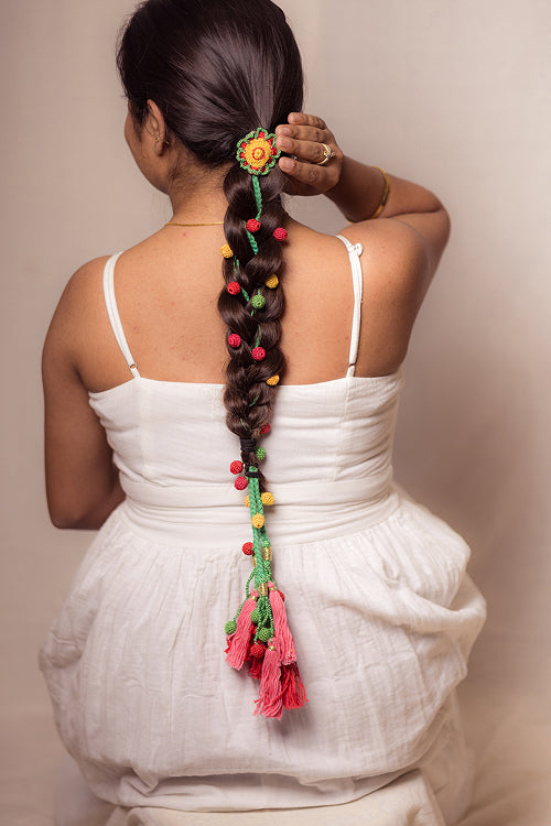 Samoolam Guncha Multicolored Bead Parandi