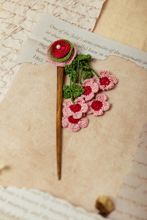 Samoolam Guncha Coral Green Tikki Bunch - Hairstick