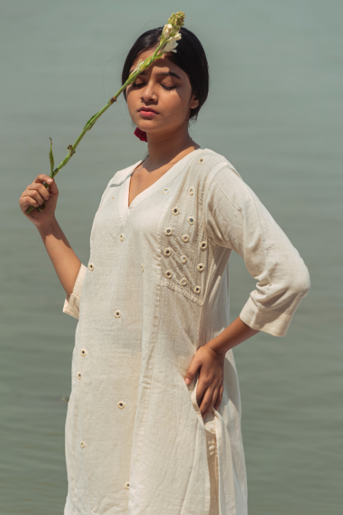 Bebaak Maahi Mirror Muslin Kurta Set