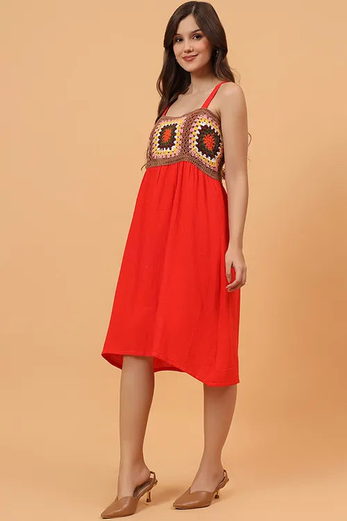 Ajoobaa "Bloomknit" Crochet Cotton Dress