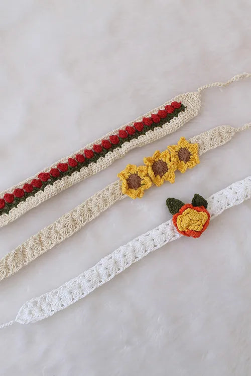 Ajoobaa "Bloomknit" Crochet Headbands (Set Of 3)