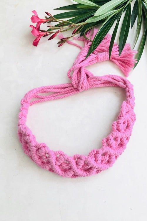 Macrame Headband-Pink | Relove