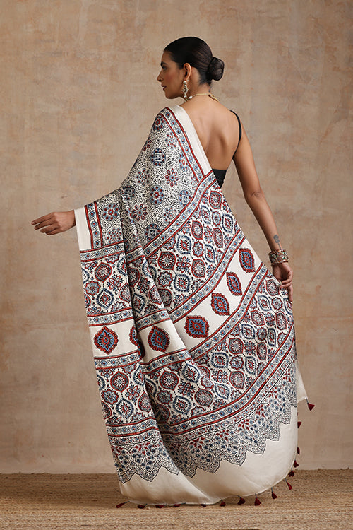 Jahangir Khatri - Bagru Ajrakh Modal Saree - 045
