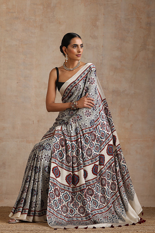 Jahangir Khatri - Bagru Ajrakh Modal Saree - 045