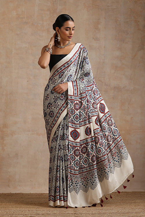 Jahangir Khatri - Bagru Ajrakh Modal Saree - 045