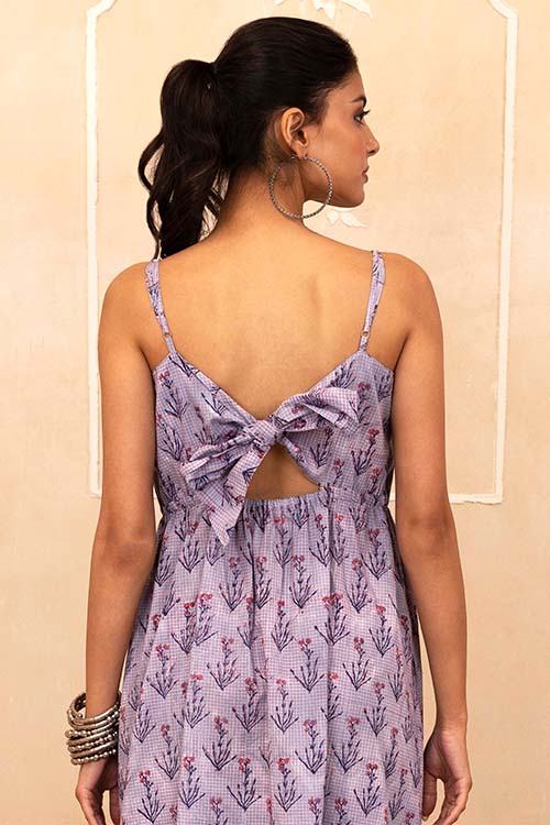 Shuddhi Lilac Spaghetti Dress
