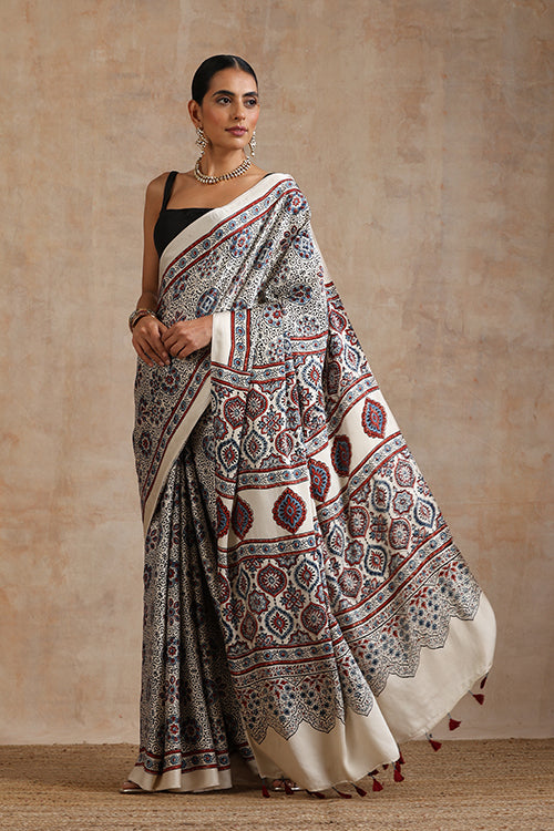 Jahangir Khatri - Bagru Ajrakh Modal Saree - 045