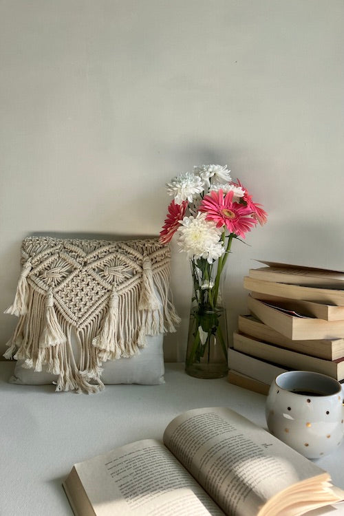 House Of Macrame "Rim-Jhim" Cushion Cover (Single Piece)