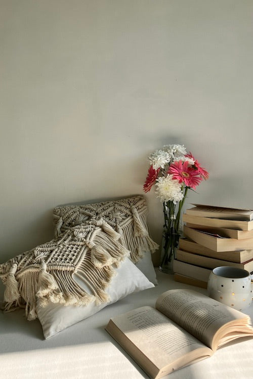 House Of Macrame "Rim-Jhim" Cushion Cover (Single Piece)