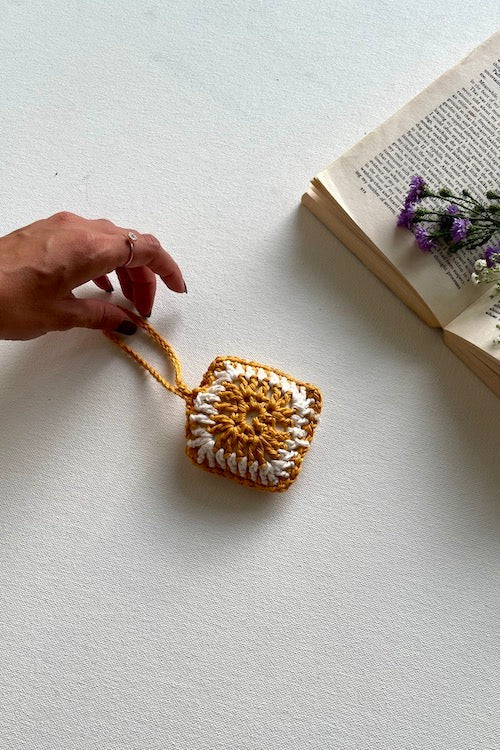 House Of Macrame "Phool" Crochet Airpods Cover - Yellow