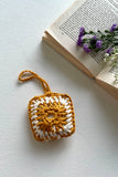 House Of Macrame "Phool" Crochet Airpods Cover - Yellow