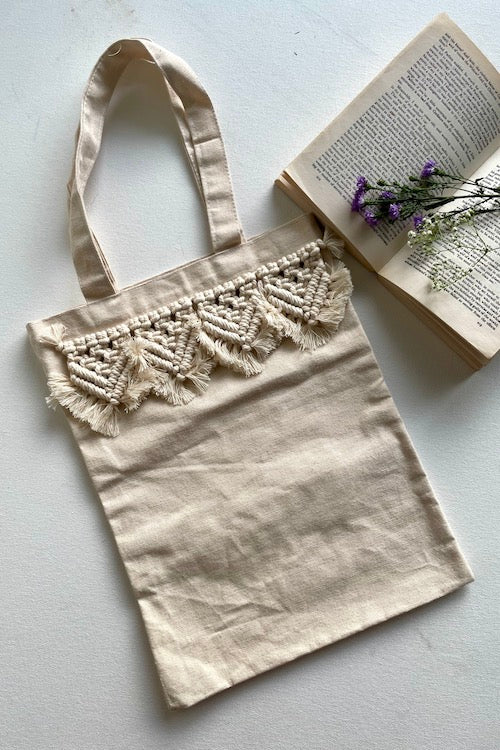 House Of Macrame "Sutra" Cotton Tote Bag