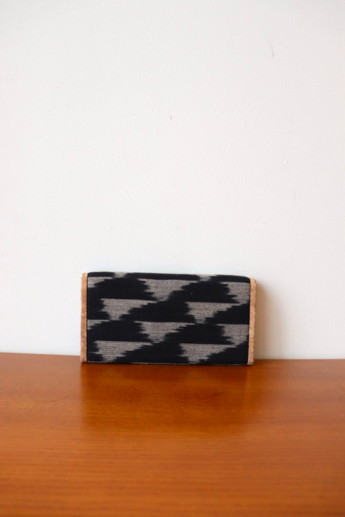 Kirgiti's Black Ikat And Vegan Leather Purse