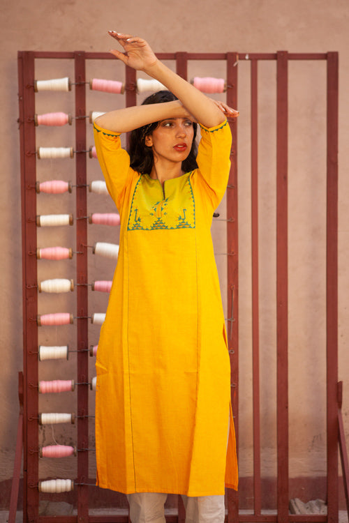 Urmul Beryl Classic Hand Embroidered Stylish Kurta For Women Online