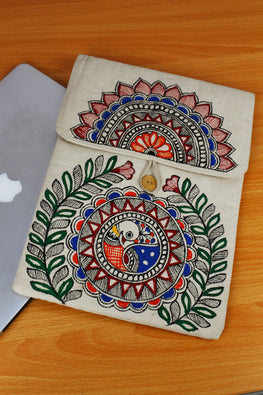 Traditional Art Handpainted Laptop Sleeve