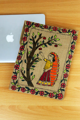 Diorama Designs Folk Art Handpainted Laptop Sleeve