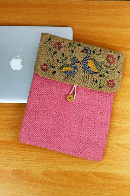 Diorama Designs Folk Art Handpainted Laptop Sleeve