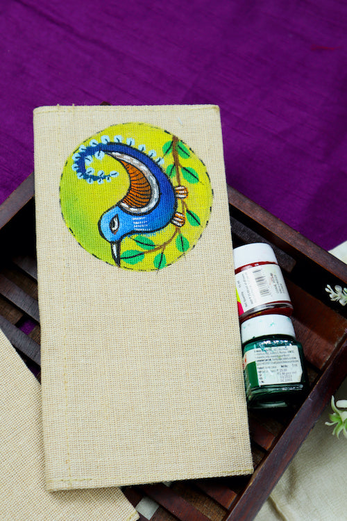 Diorama Designs Jute Hanpainted Pisces Envelope - Set Of 4